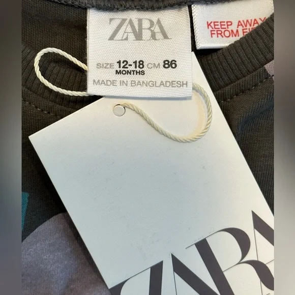 NWT Zara Apple Print T-Shirt size 12-18M ๐ - Picture 5 of 9